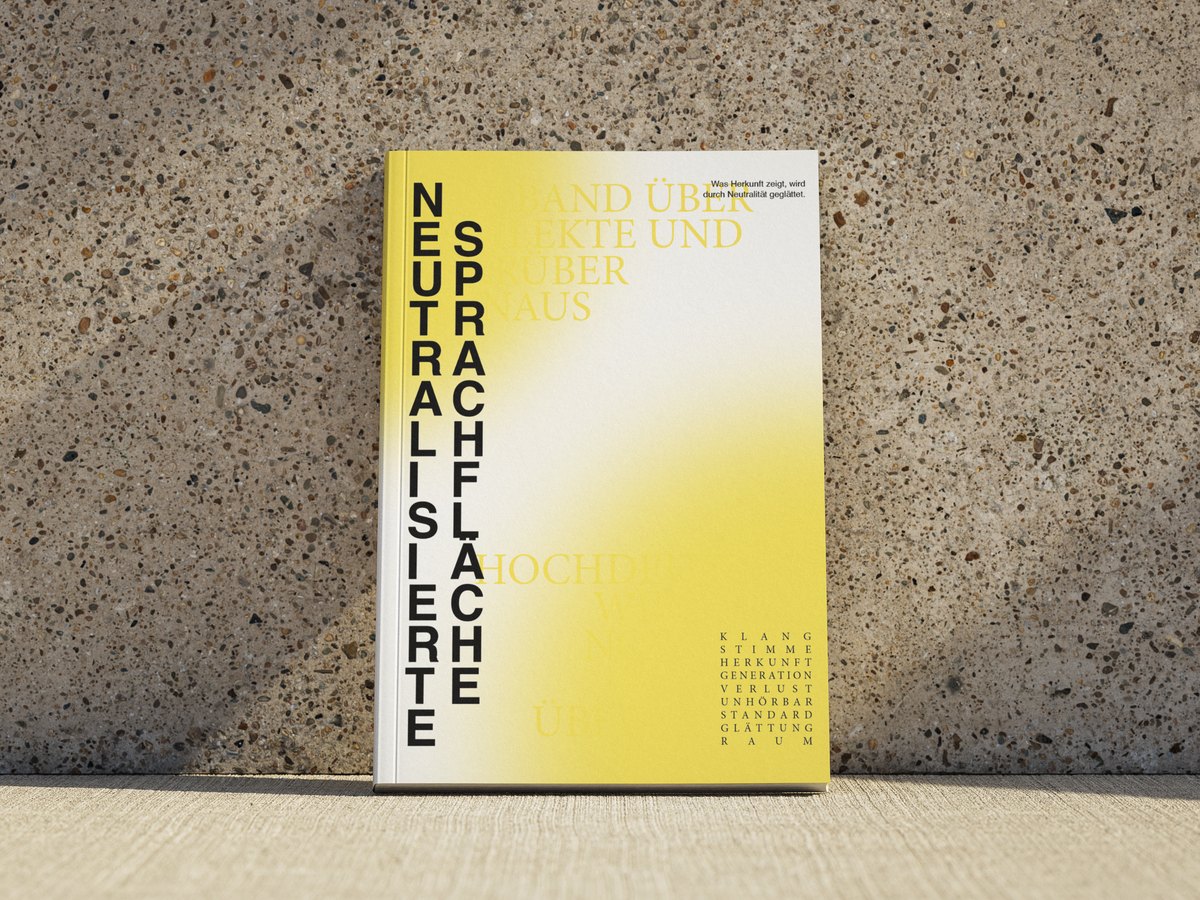 Buchcover Neutralisierte Sprachfläche auf Beton