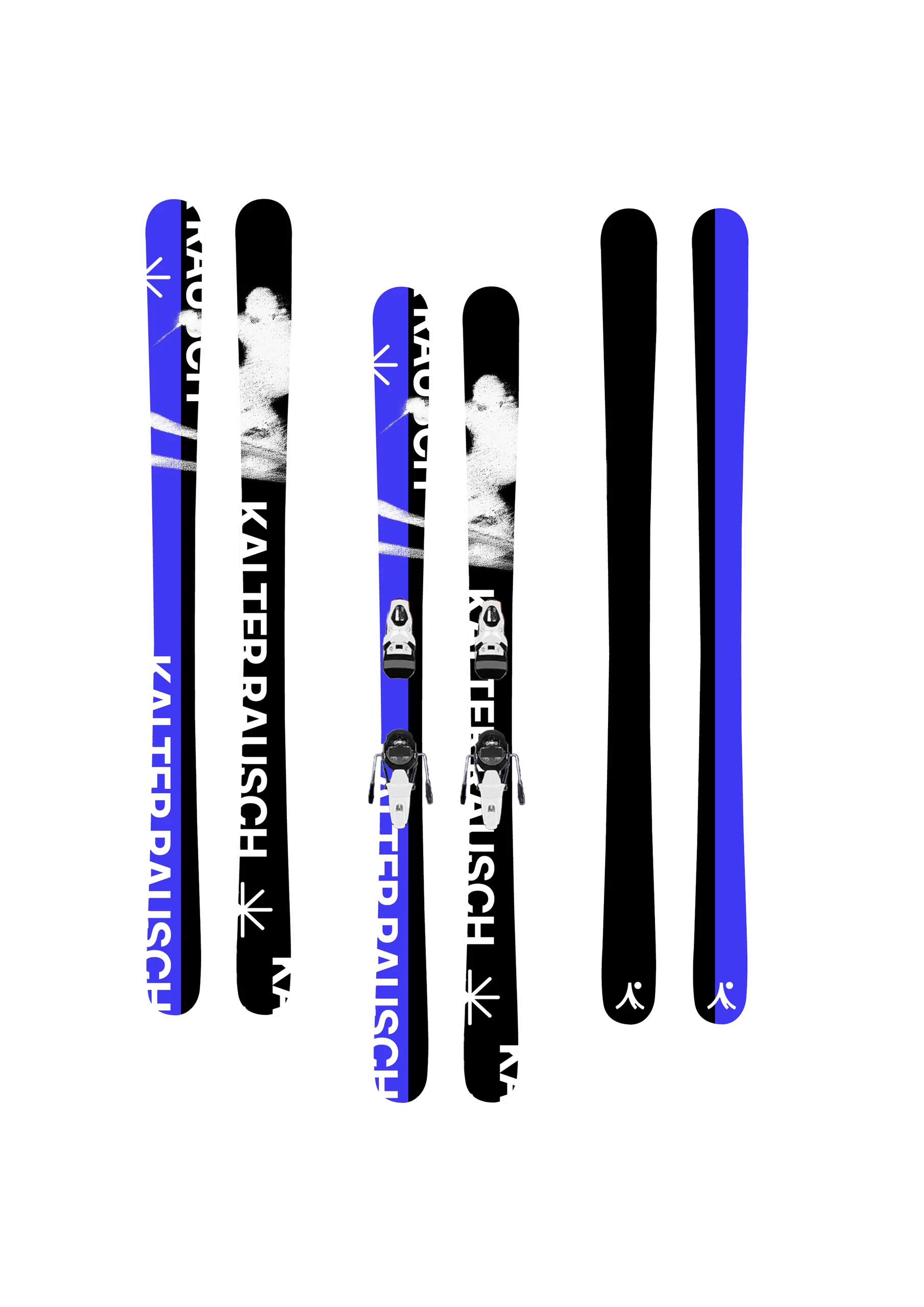 Steinboc Ski-Reihe Schwarz Blau