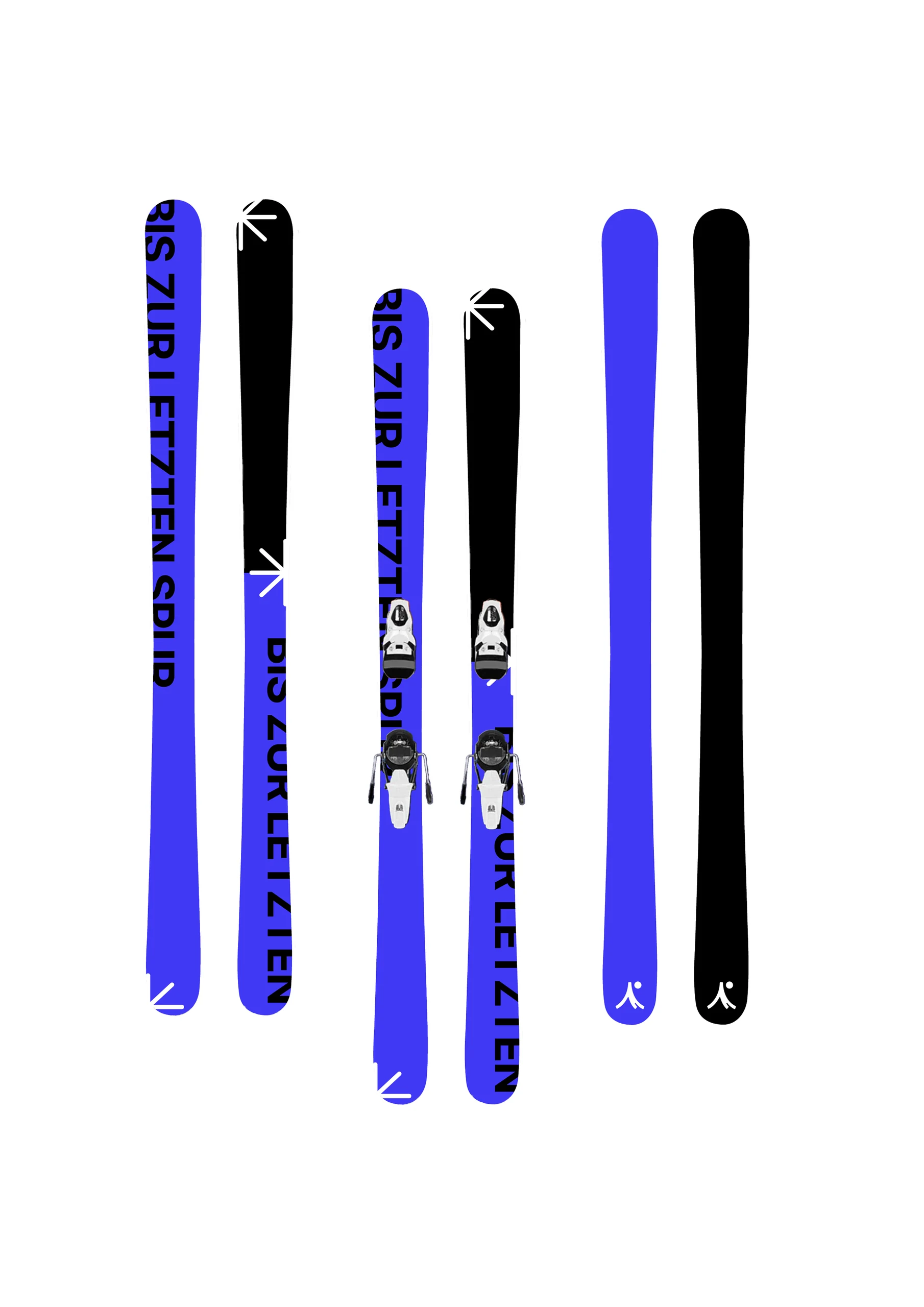 Steinboc Ski-Reihe Blau Weiß