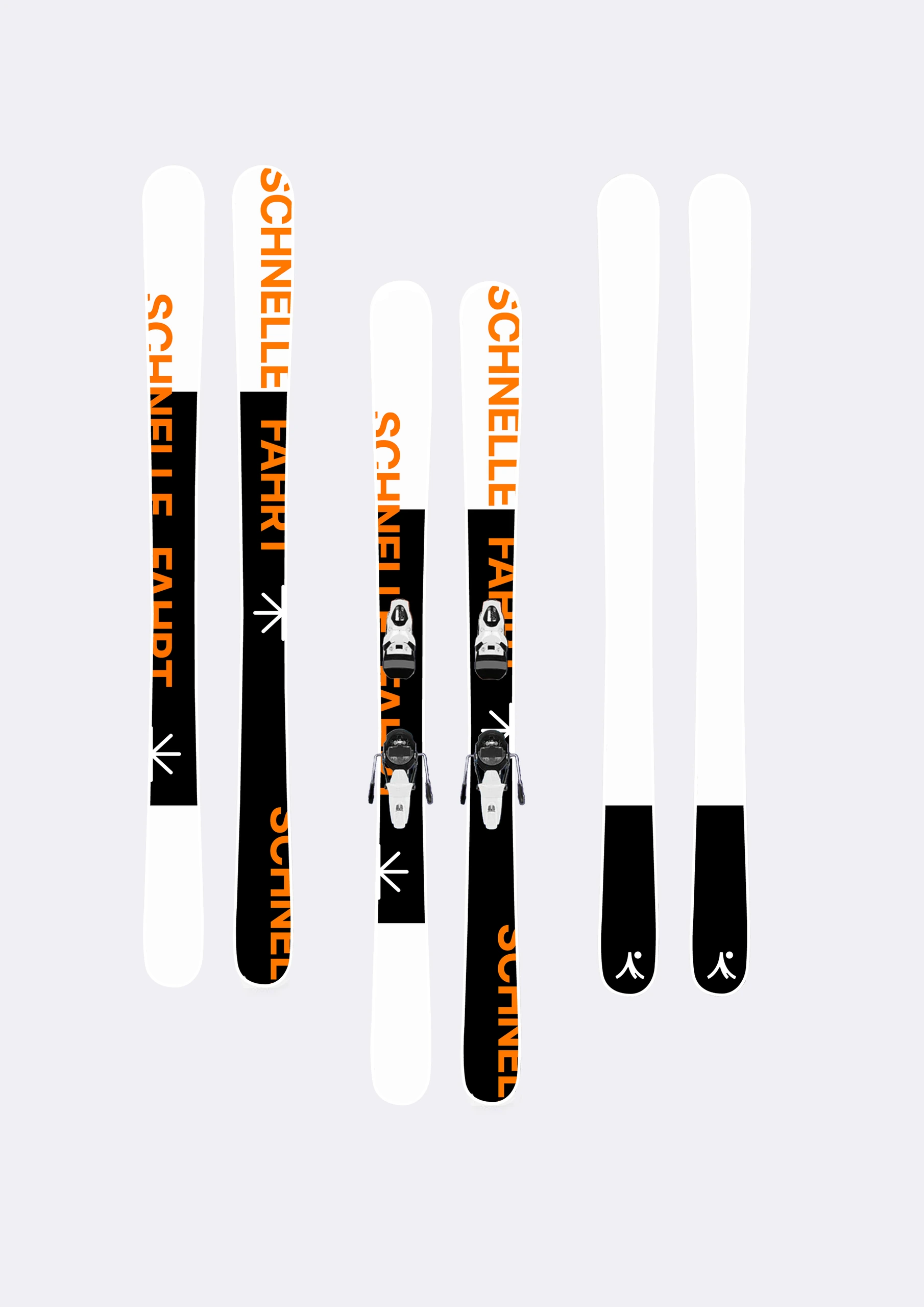 Steinboc Ski-Reihe Orange Schwarz