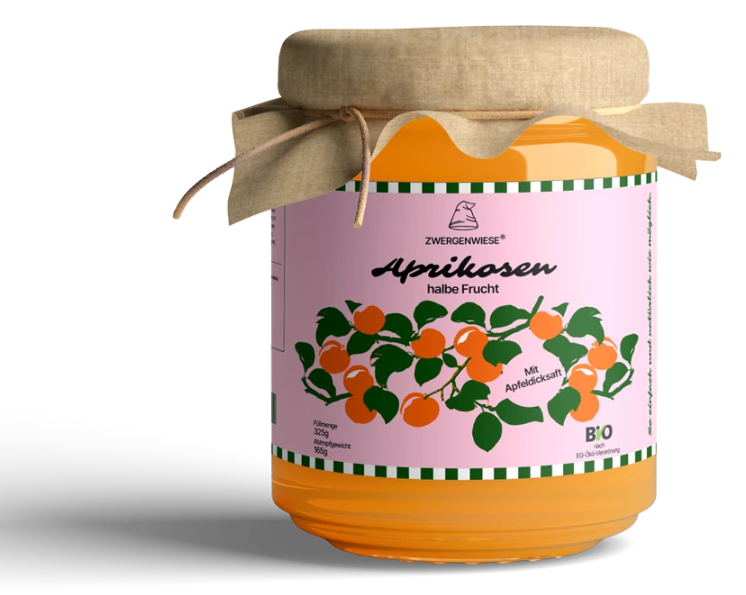 Aprikosen Glas